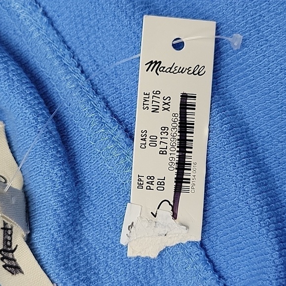 Madewell Cutout Knot-Front Crop Tank Top in Oasis Blue size XXS NWT NJ776 - Picture 8 of 12